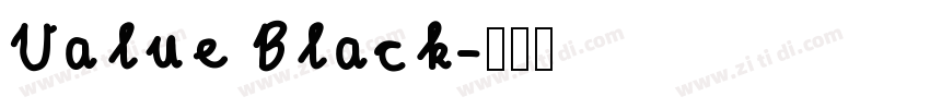 Value Black字体转换